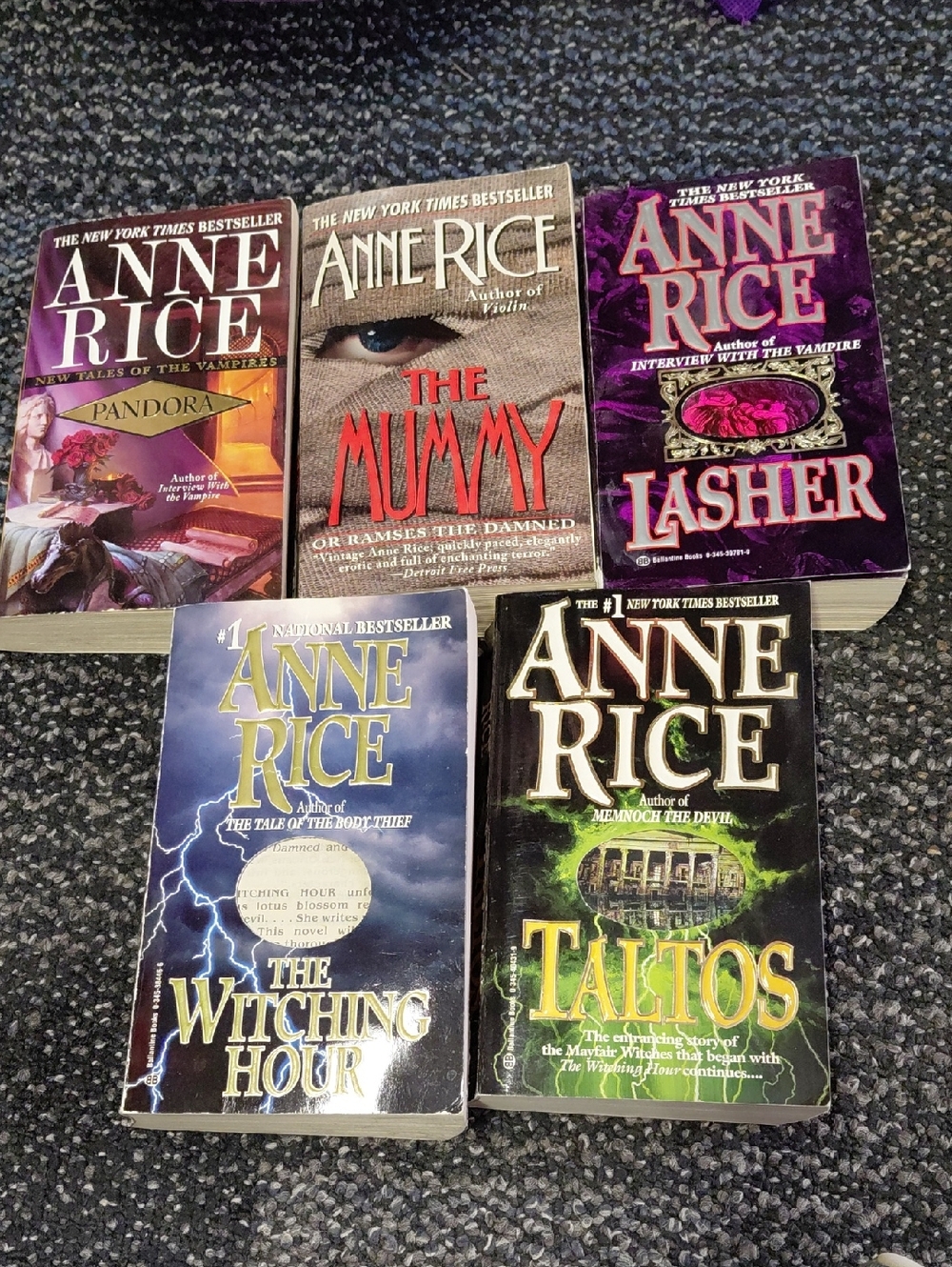 Anne Rice Paperback Book Lot